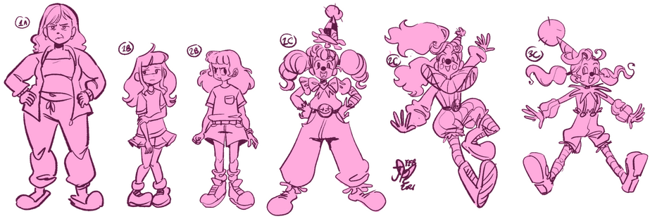 Circus Girl & Her Mother Concept Designs