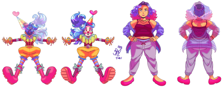 Circus Girl & Her Mother Final Designs